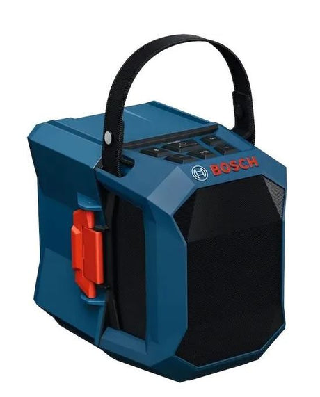Altoparlante a batteria Bosch GPB 18V-1C blu | incl. maniglia per il trasporto e coperchio della batteria | senza batteria e caricabatterie - 06014a7001