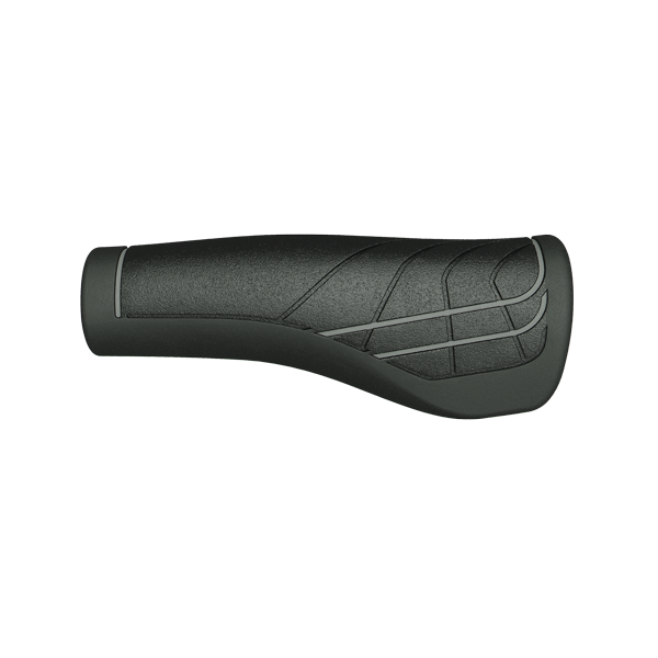 Herrmans Line DD36 - Manico per biciclette ergonomicamente regolabile (125 mm) - Grigio nero
