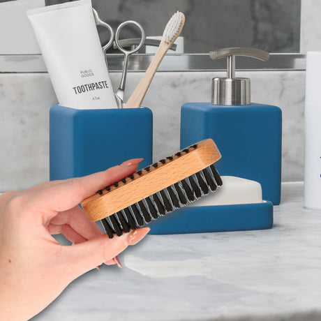 Divertente spazzolino per unghie con setole in legno
