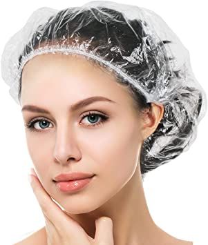 Bath fun cuffia doccia usa e getta 5 pezzi trasparente