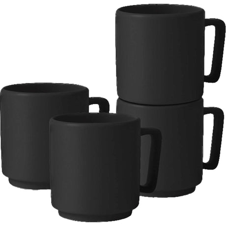 Set di tazze in terracotta Berlingerhaus 4 pezzi nero opaco