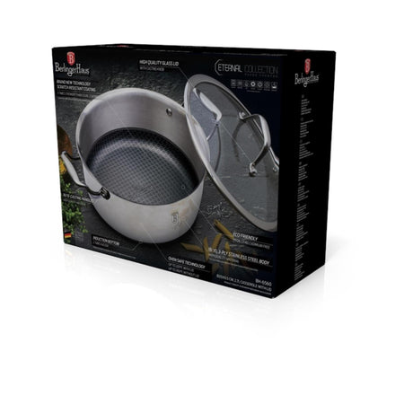 Pentola Berlingerhaus 20 cm in acciaio inox 2,4 l collezione Eternal con rivestimento Eterna adatta a tutte le fonti di calore, compresa induzione e forno