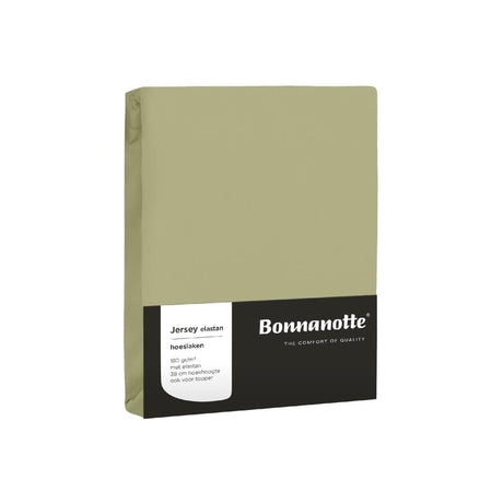 Bonnanotte lenzuolo con angoli jersey elastan verde oliva 90x20 cm