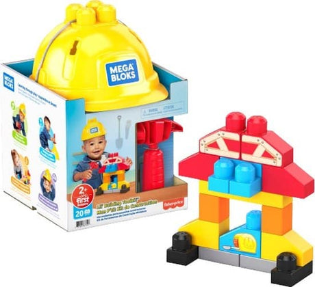 Otto Simon Fisher Price - Casco da costruzione Mega Bloks con 20 parti da costruzione