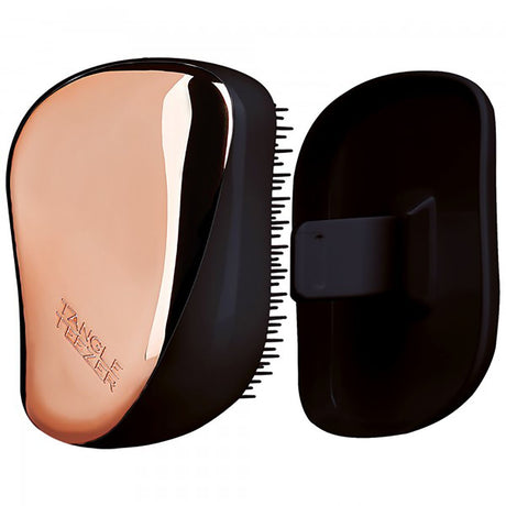 Spazzola per capelli compatta Tangle Teezer rosa oro nero