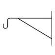 Gancio per cesto sospeso Esschert design classico l 35 cm ferro nero