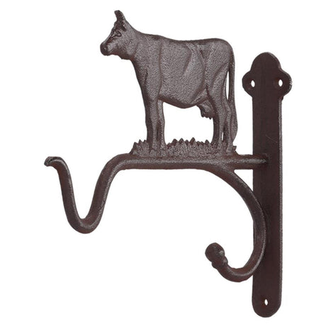Esschert design cesto sospeso mucca all'uncinetto