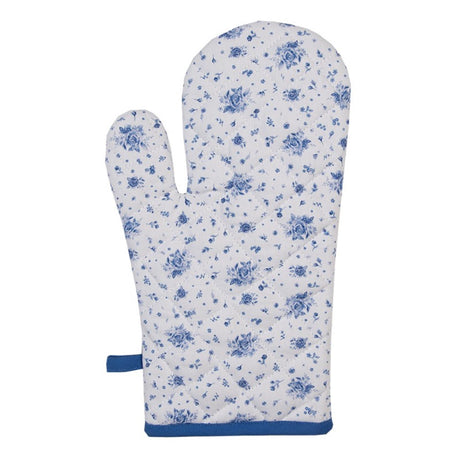Guanto da forno Clayre Eef rose bianco blu 18x30 cm cotone
