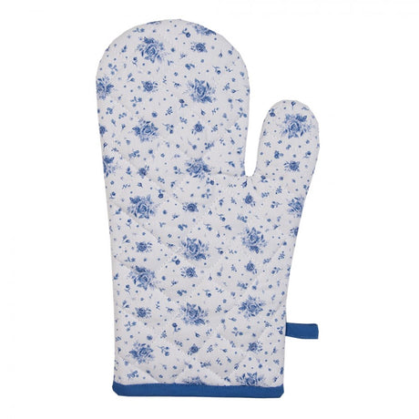 Guanto da forno Clayre Eef rose bianco blu 18x30 cm cotone