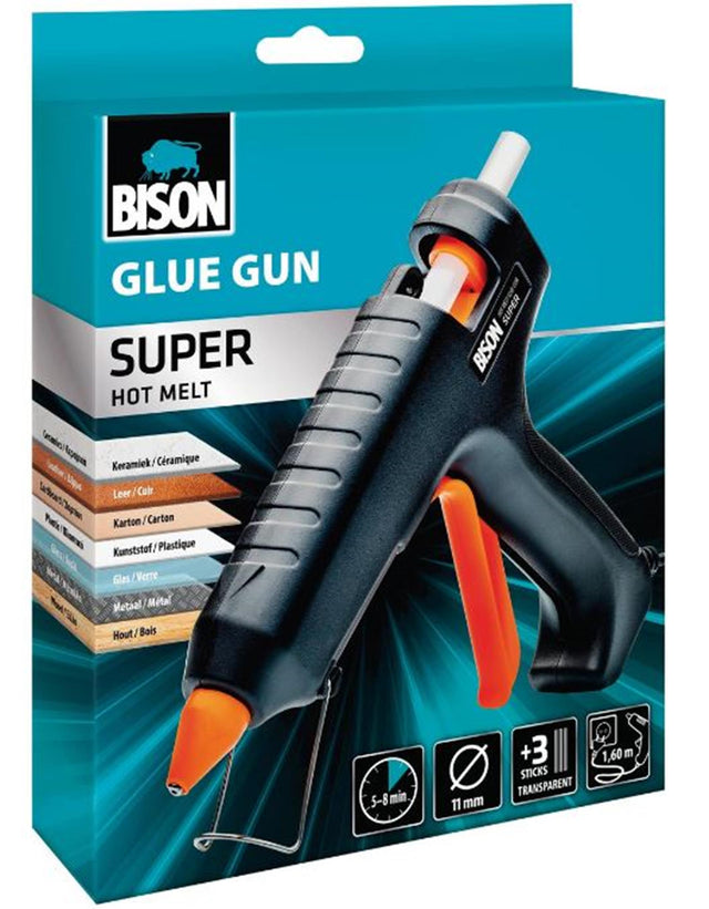 Pistola per colla Bison super hot melt per modelli di colla da 11 mm<br>