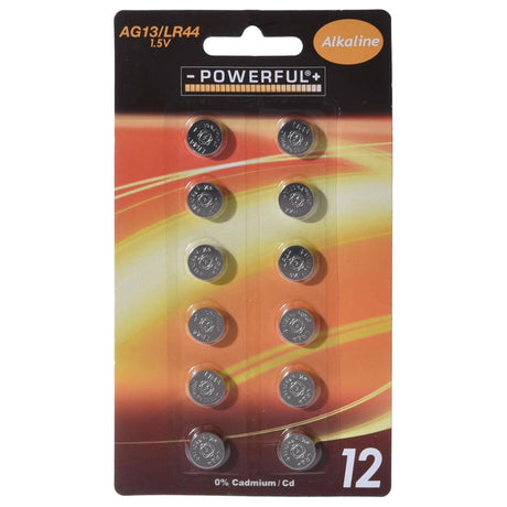 Batterie a bottone AG13-1,5V 12 pezzi