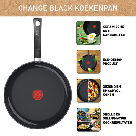 Tefal Change padella in ceramica nera ã˜28 cm a induzione