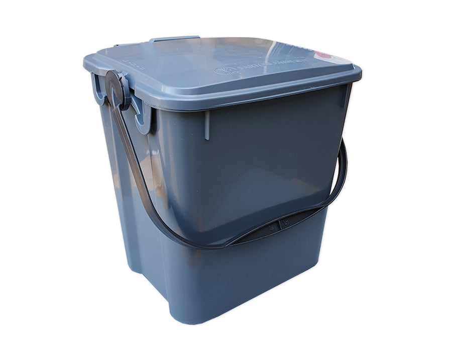 Contenitore per rifiuti con ruote 10 l - grigio