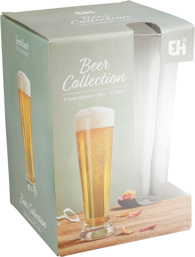 Eccellente set di bicchieri da birra per casalinghi da 4 pezzi da 380 ml ã˜7xh20,5 cm