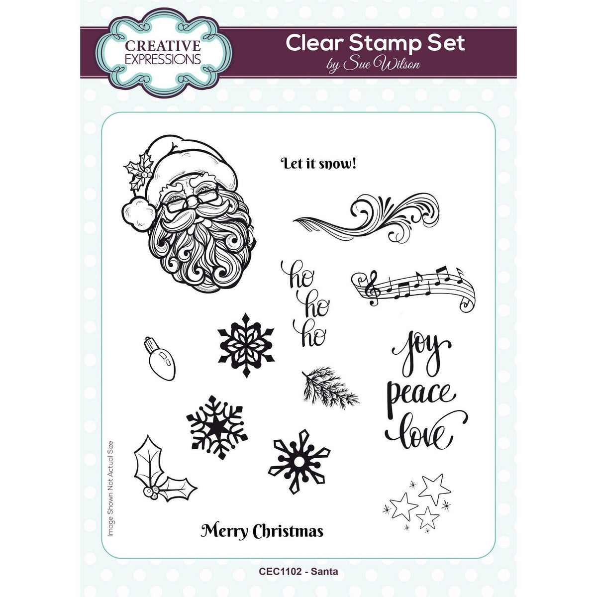 Espressioni creative • set di timbri trasparenti Babbo Natale