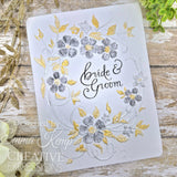 Espressioni creative • Set di timbri trasparenti con sentimenti di ghirlande di fiori