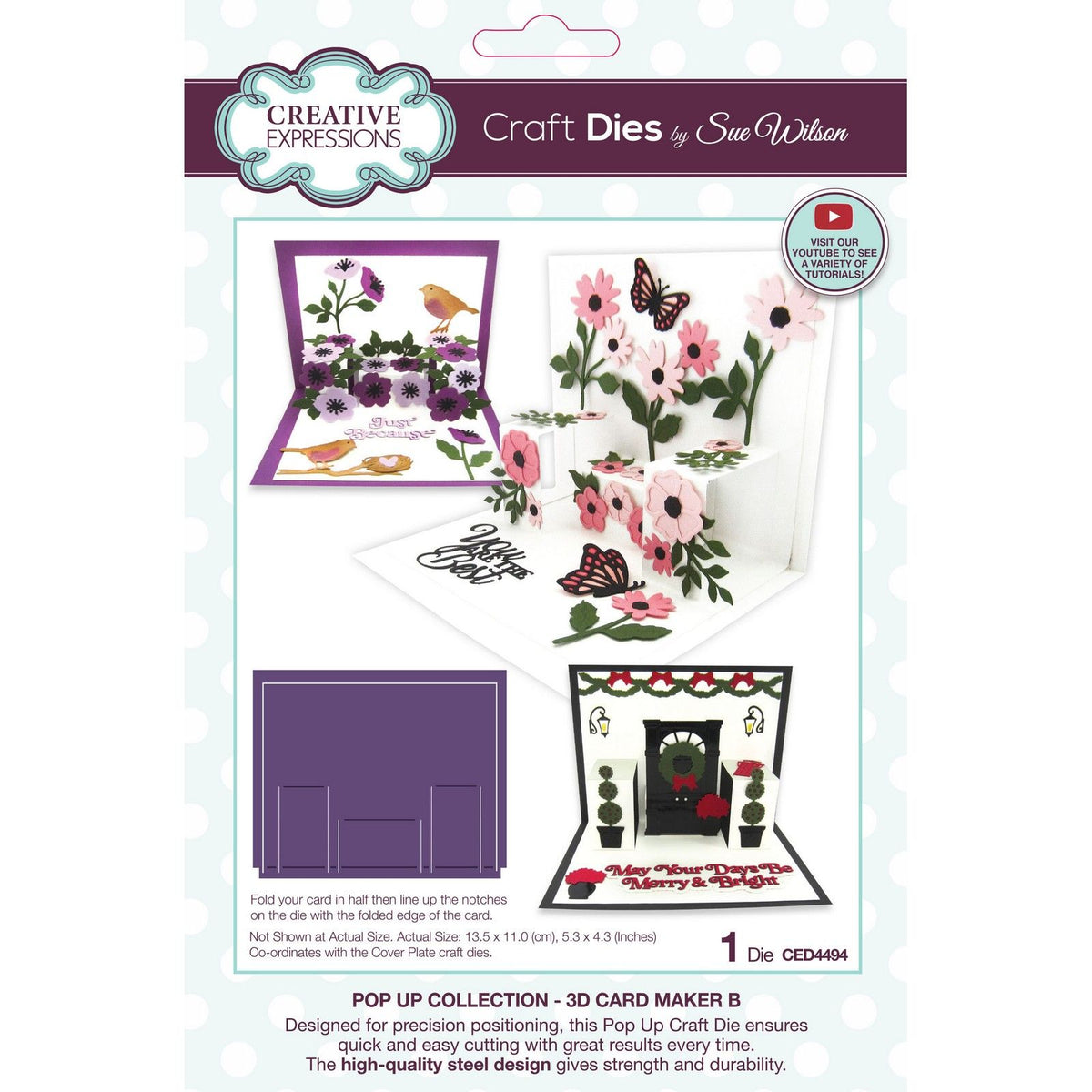 Espressioni creative • sue wilson pop-up creatore di carte 3d b craft die