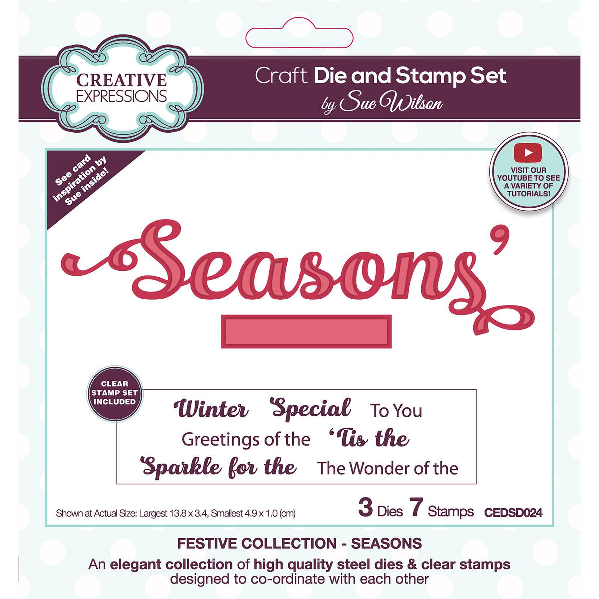 Espressioni creative • Sue Wilson Cutting Die Stamp Set Seasons