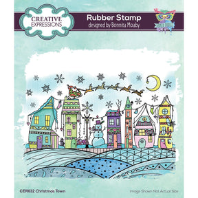 Espressioni creative • città natale con timbro in gomma