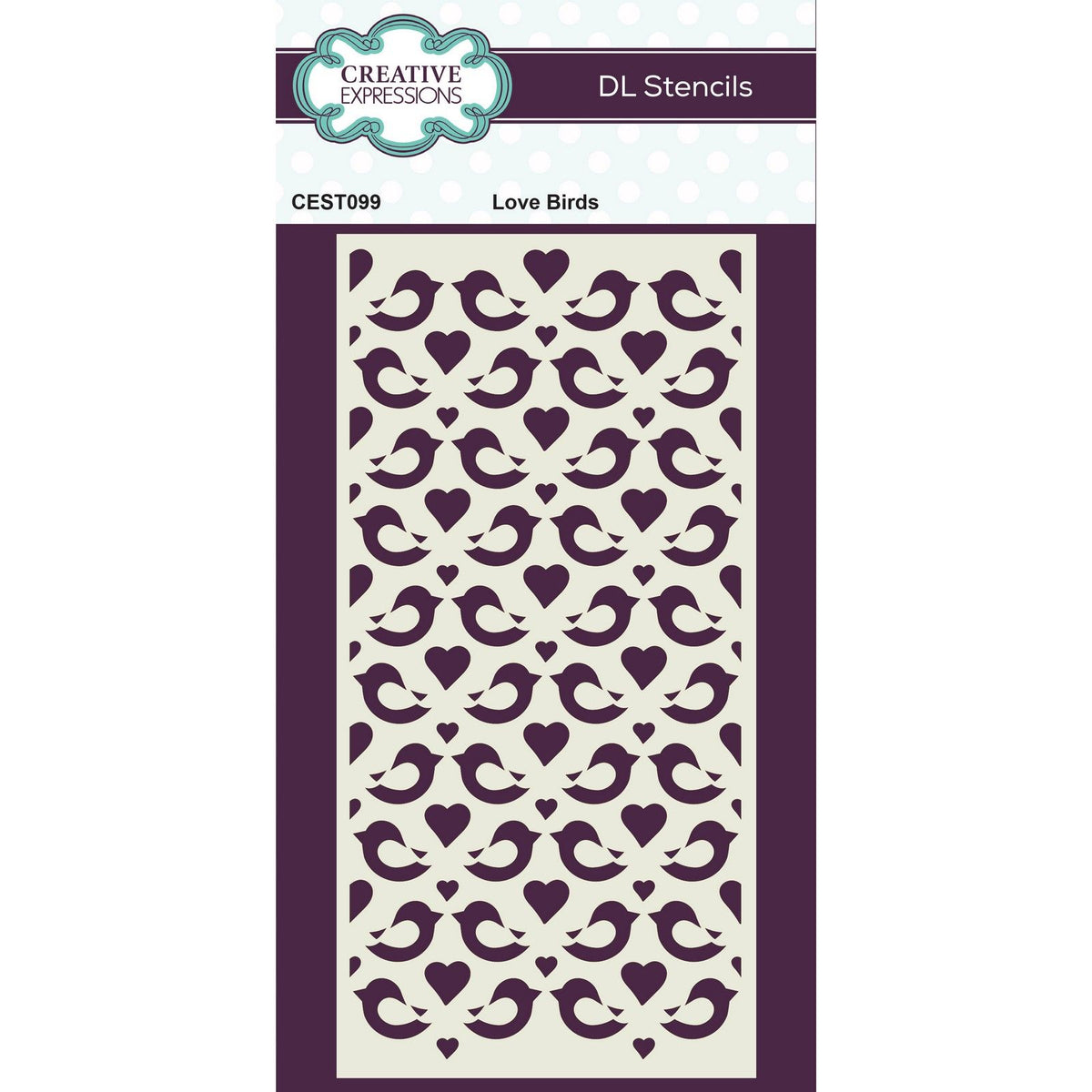 Espressioni creative • dl stencil amore uccelli
