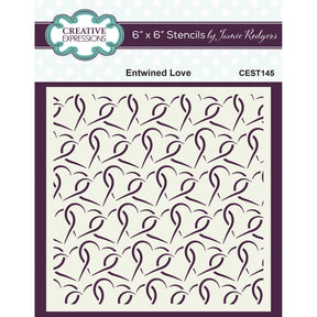 Espressioni creative • stencil intrecciato amore