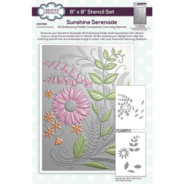 Espressioni creative • stencil da colorare compagno sunshine serenade 2 pz