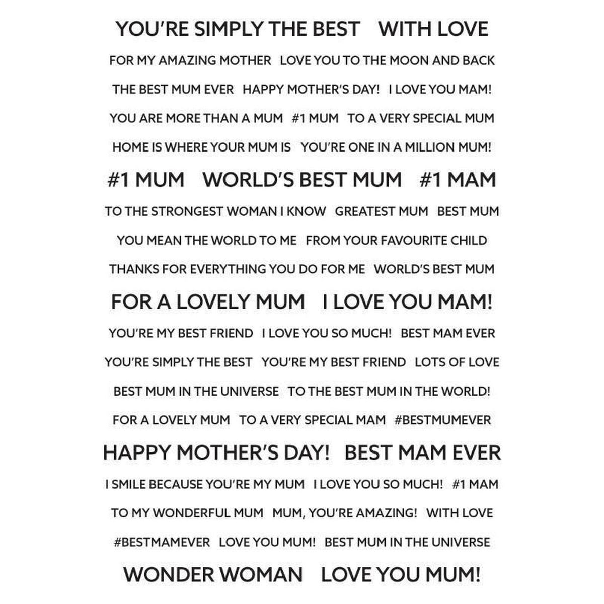 Espressioni creative • fogli di sentimenti prolissi migliore mamma