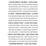 Espressioni creative • fogli di sentimenti prolissi migliore mamma