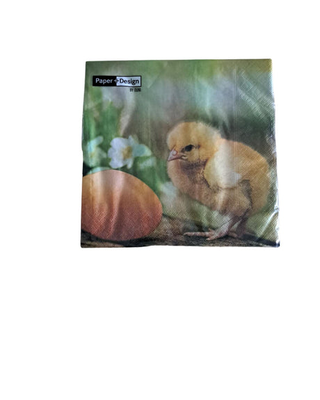 Tovaglioli Duni pollo con uovo 33x33 cm