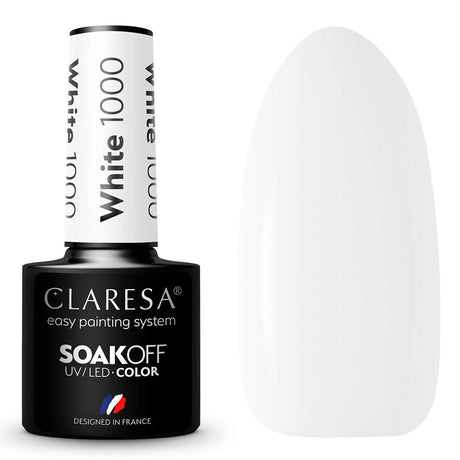 Smalto gel UV LED Claresa 5ml Bianco 1000
