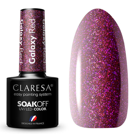 Smalto gel UV LED Claresa 5ml Galaxy Red