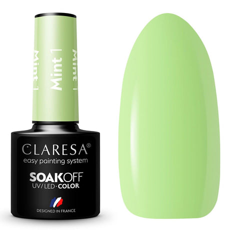 Smalto gel UV LED Claresa 5 ml menta 1