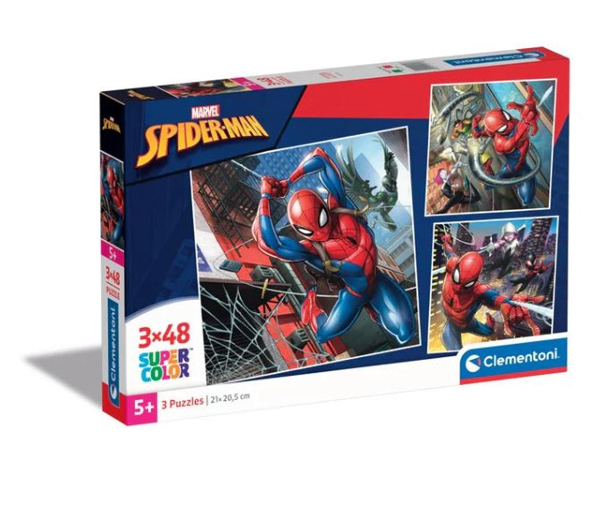 Clementoni puzzle 3x48pz quadrato spiderman marvel