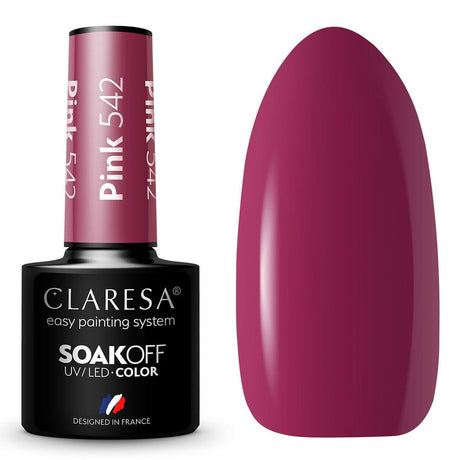 Smalto gel UV LED Claresa 5 ml Rosa 542 Look classico