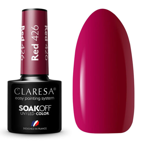 Smalto gel uv led Claresa 5ml rosso 426 bacche piene