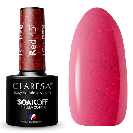 Smalto gel uv led Claresa 5ml rosso 431 sensazioni calde