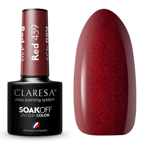 Smalto gel uv led Claresa 5ml rosso 439 sensazioni calde