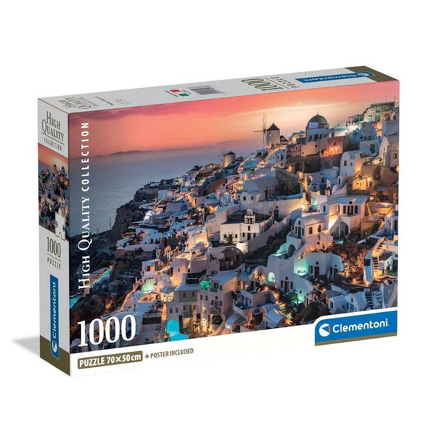 Clementoni puzzle 1000 pezzi le sfumature di santorini 2025-comp