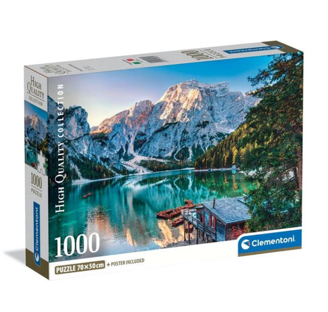 Clementoni puzzle 1000 pezzi lago smeraldo di braies 2025-comp