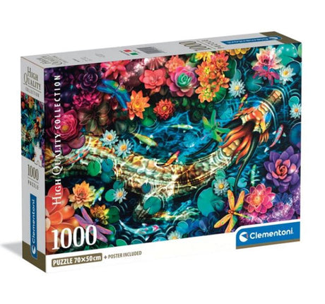 Clementoni puzzle 1000 pezzi koi river 2025-compatto