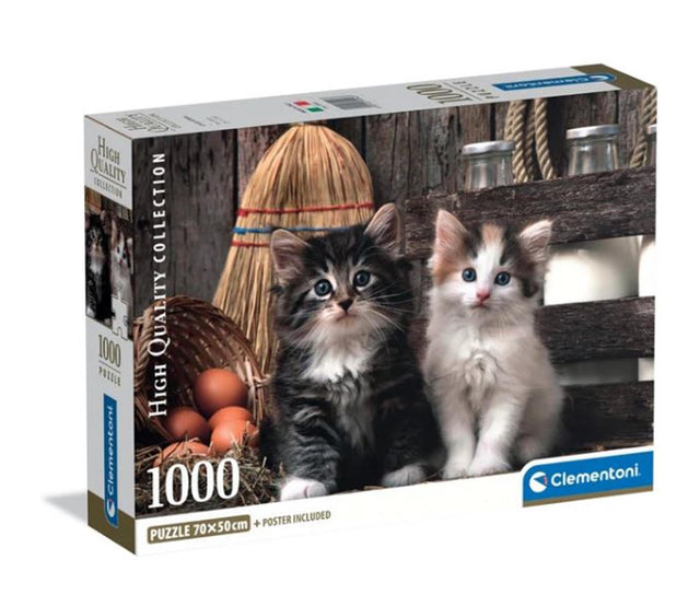 Puzzle Clementoni - teneri gattini, 1000 pz.