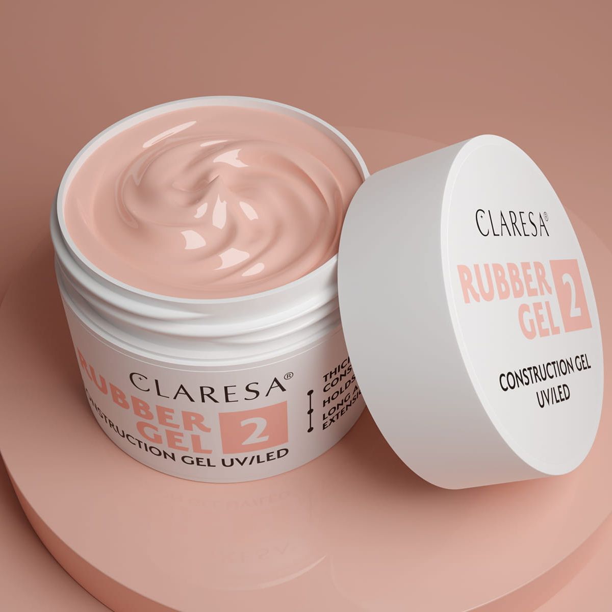 Claresa gomma gel 2 rosa tenue 45gr.