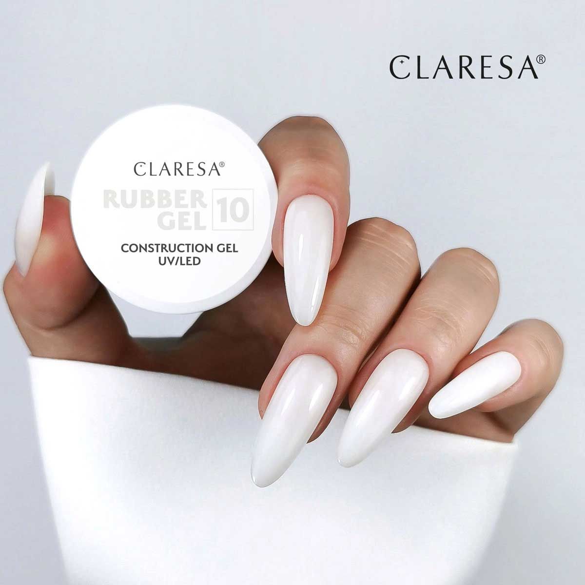 Claresa gomma gel 10 bianco latte 90gr.