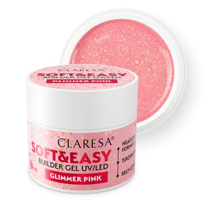 Claresa cheratina soft gel costruttore facile glimmer rosa 90gr.