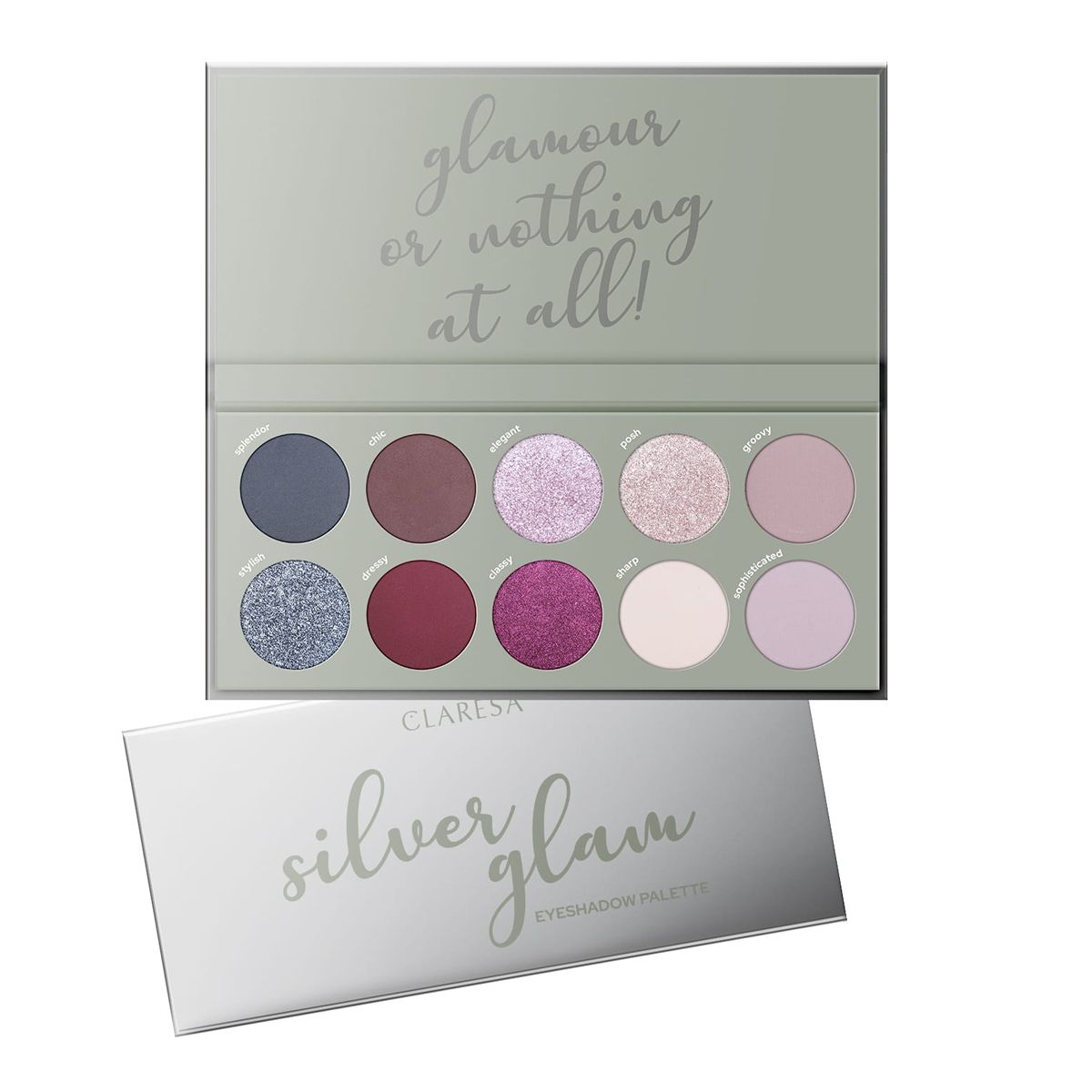 Palette di ombretti Claresa argento glam