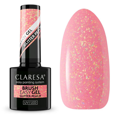 Pennello Claresa easy gel glitter pesca 5ml