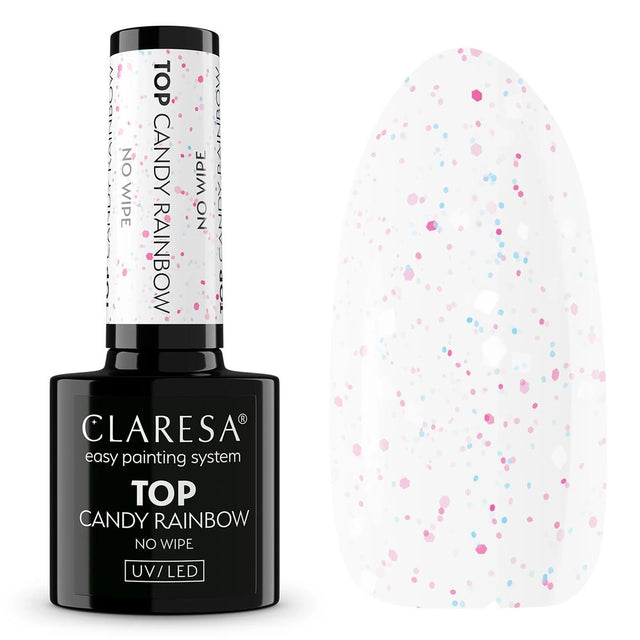 Claresa top coat no wipe candy arcobaleno 5ml