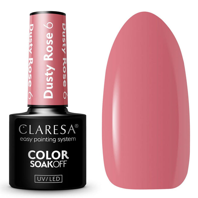 Smalto gel UV LED Claresa 5 ml Rosa antico 6