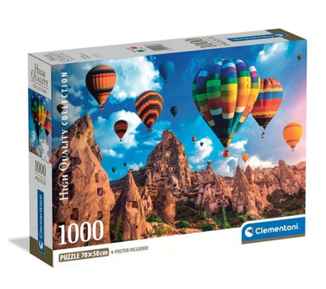 Clementoni - puzzle - 1000 pezzi - palloncini in cappadocia - puzzle per adulti - collezione di alta qualità