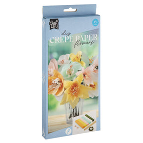 Set artigianale con fiori in crêpe